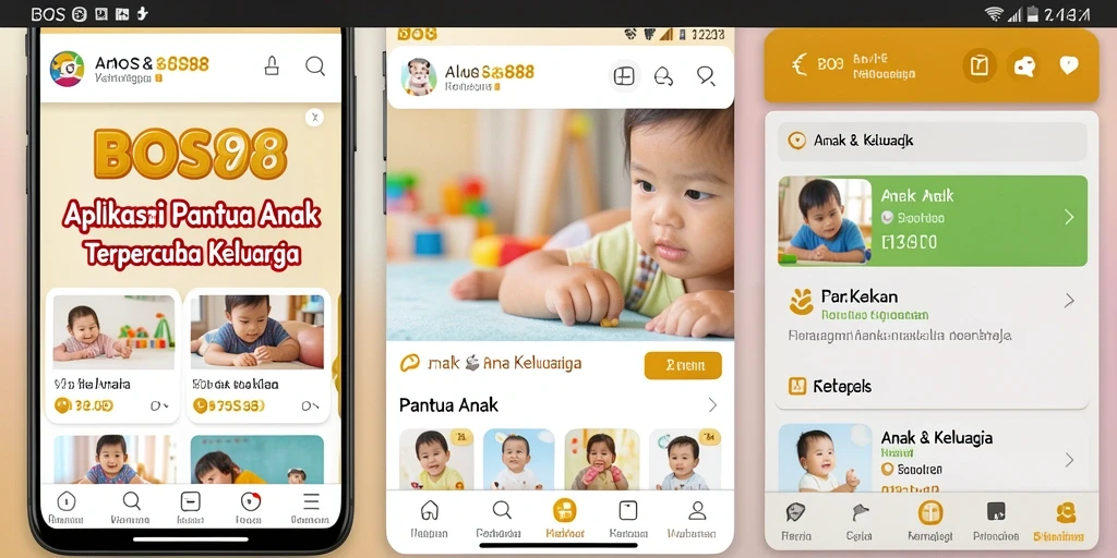 Tampilan antarmuka aplikasi BOS88 yang mudah digunakan untuk Pantau Anak.
