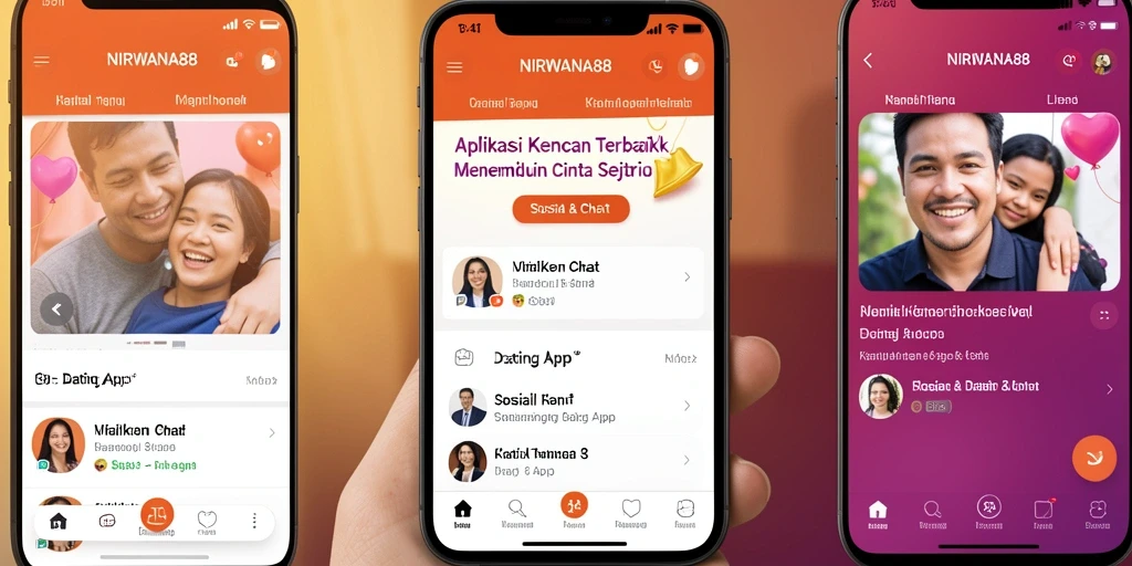Tampilan antarmuka intuitif NIRWANA88 untuk kencan online.